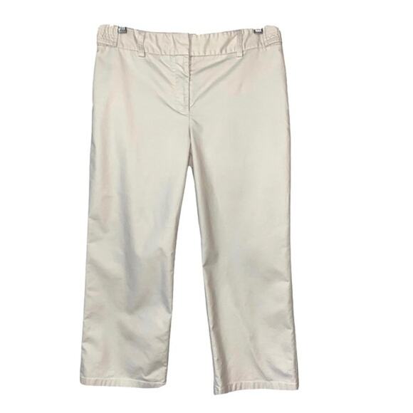 Lilly Pulitzer Womens white Cropped Pants size 10 - Picture 1 of 5